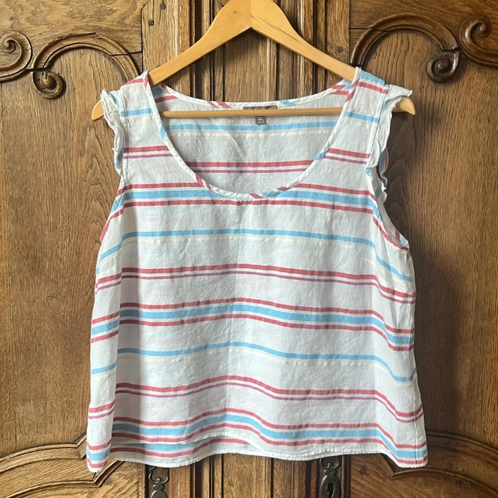 Lilla P The Perfect Stripe Linen Top - Picture 2 of 6